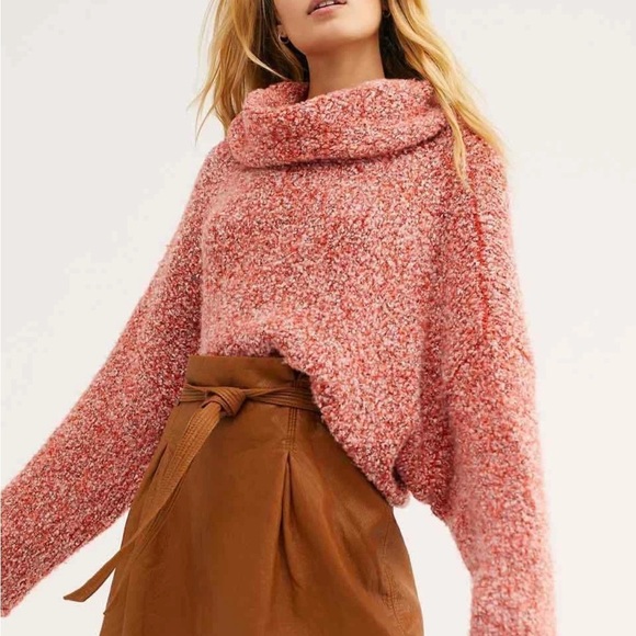 Free People Sweaters - Free People Pink Cowl Neck Sweater